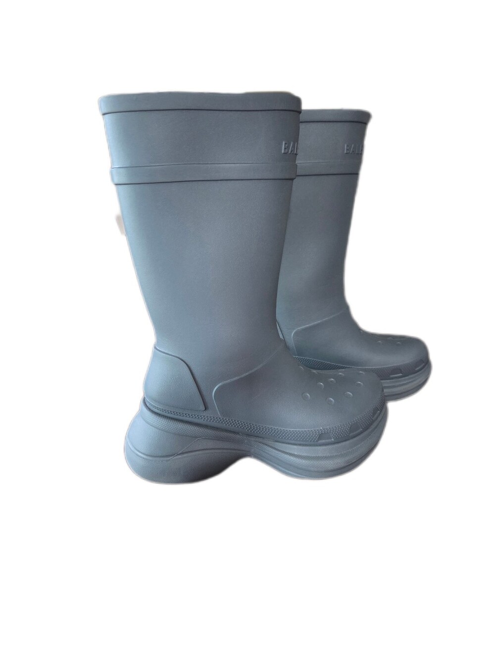 Balenciaga Crocs Gray Boots Rain Snow Size 38 ( Mens 6 , Womans 8)